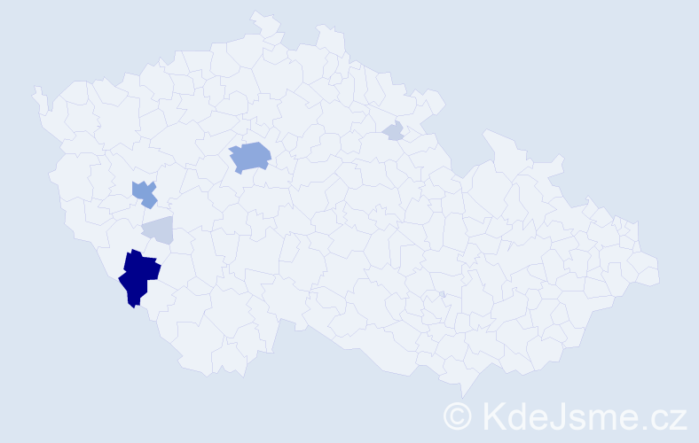 Příjmení: 'Sperl', počet výskytů 19 v celé ČR