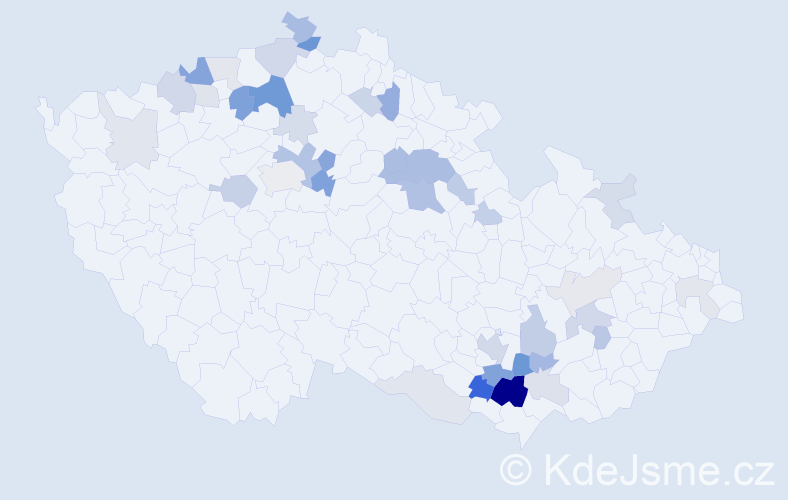 Příjmení: 'Relich', počet výskytů 99 v celé ČR