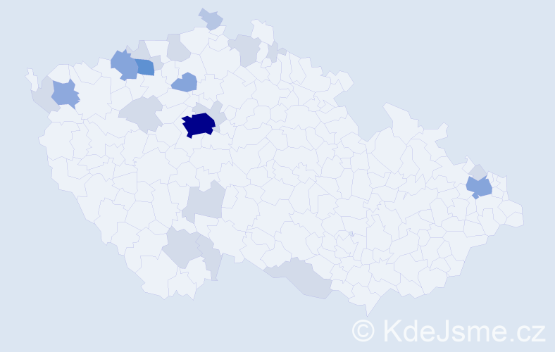 Příjmení: 'Pecháč', počet výskytů 54 v celé ČR