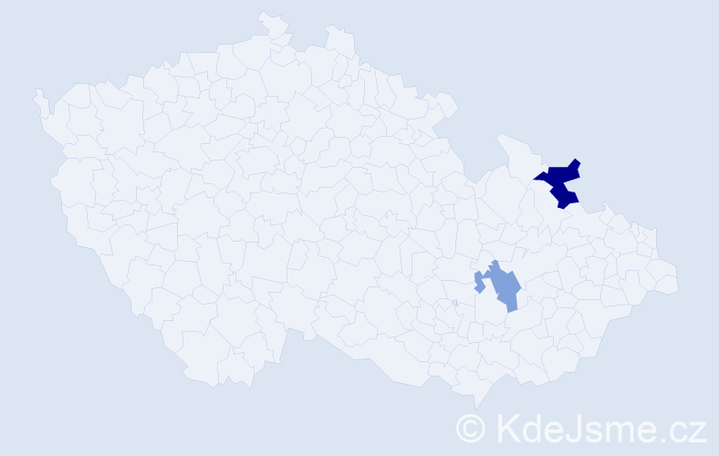 Příjmení: 'Mroščáková', počet výskytů 9 v celé ČR