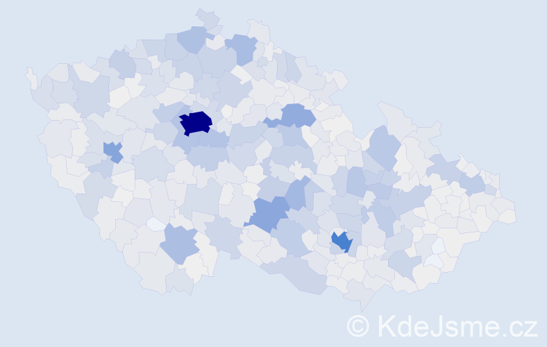 Příjmení: 'Havlíček', počet výskytů 5186 v celé ČR