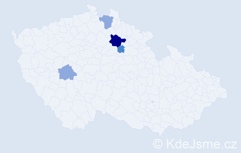 Příjmení: 'Vysučková', počet výskytů 11 v celé ČR