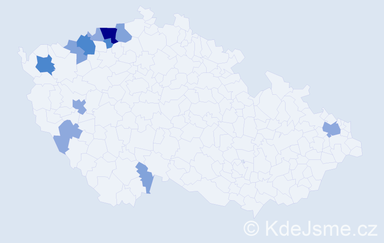 Příjmení: 'Ádiová', počet výskytů 30 v celé ČR