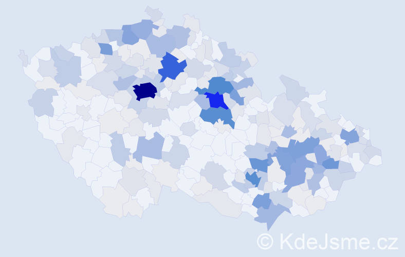Příjmení: 'Machačová', počet výskytů 1081 v celé ČR