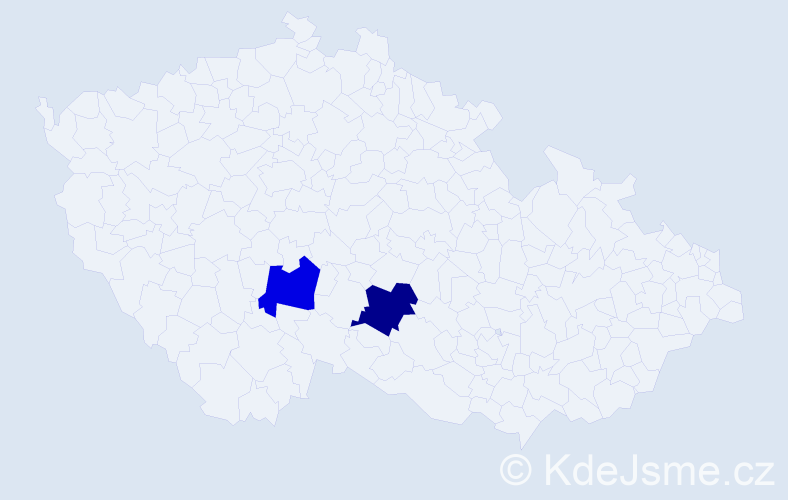 Příjmení: 'Irsová', počet výskytů 7 v celé ČR