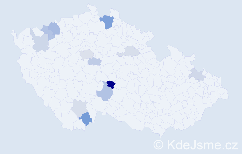 Příjmení: 'Neuber', počet výskytů 23 v celé ČR