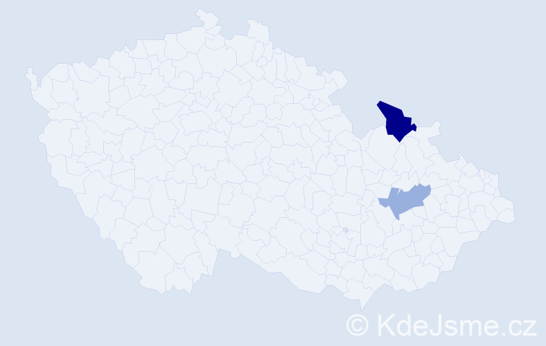 Příjmení: 'Kleineidam', počet výskytů 6 v celé ČR