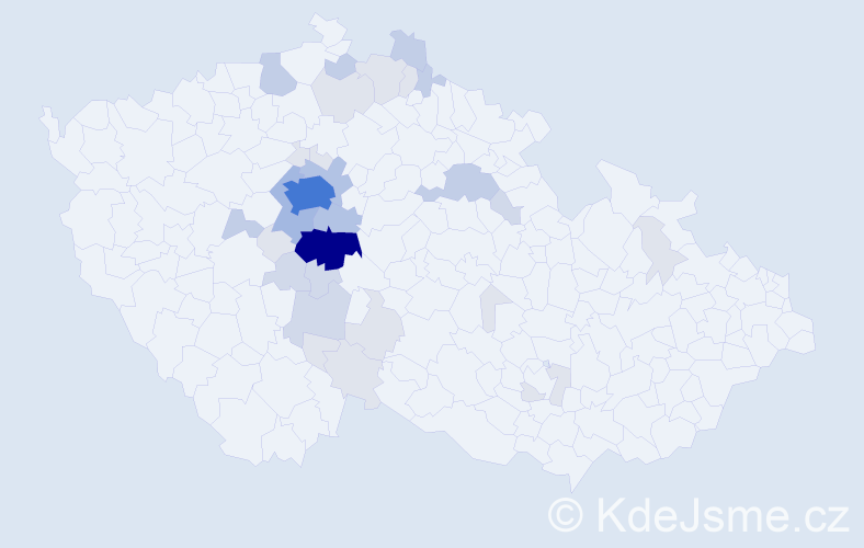 Příjmení: 'Rabiňáková', počet výskytů 100 v celé ČR