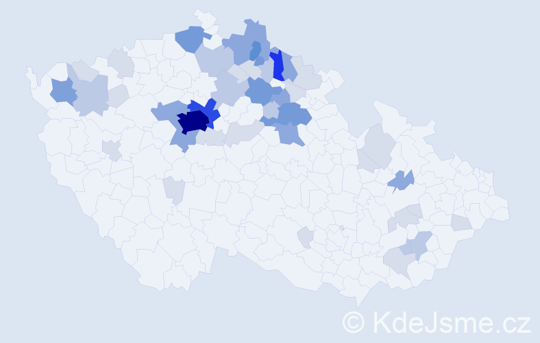 Příjmení: 'Machačka', počet výskytů 145 v celé ČR