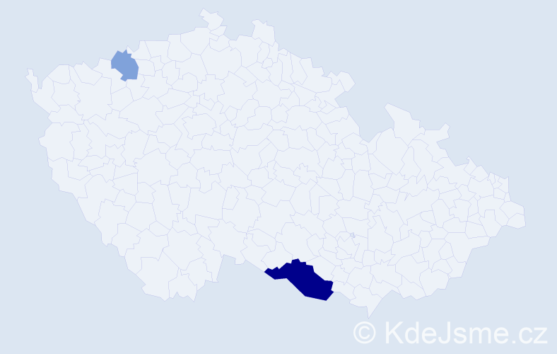 Příjmení: 'Jačianská', počet výskytů 5 v celé ČR
