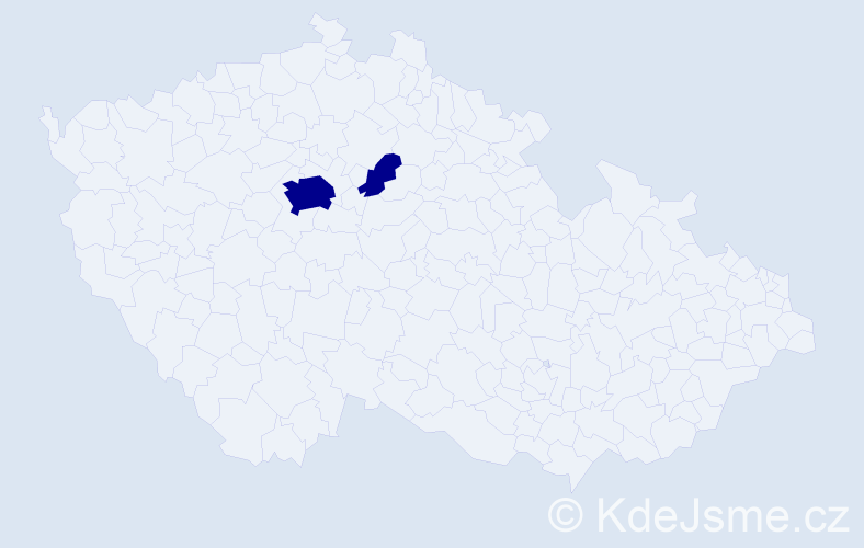 Příjmení: 'Kakoun', počet výskytů 2 v celé ČR