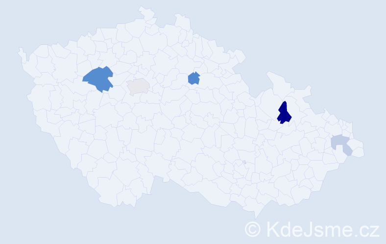 Příjmení: 'Ikrényiová', počet výskytů 9 v celé ČR