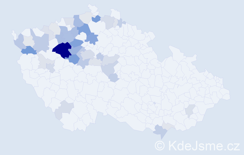 Příjmení: 'Kučabová', počet výskytů 151 v celé ČR