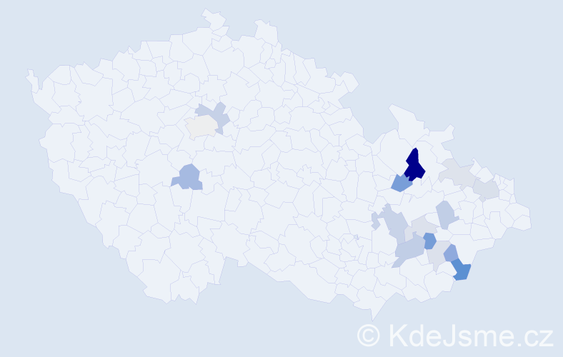 Příjmení: 'Kebísková', počet výskytů 29 v celé ČR