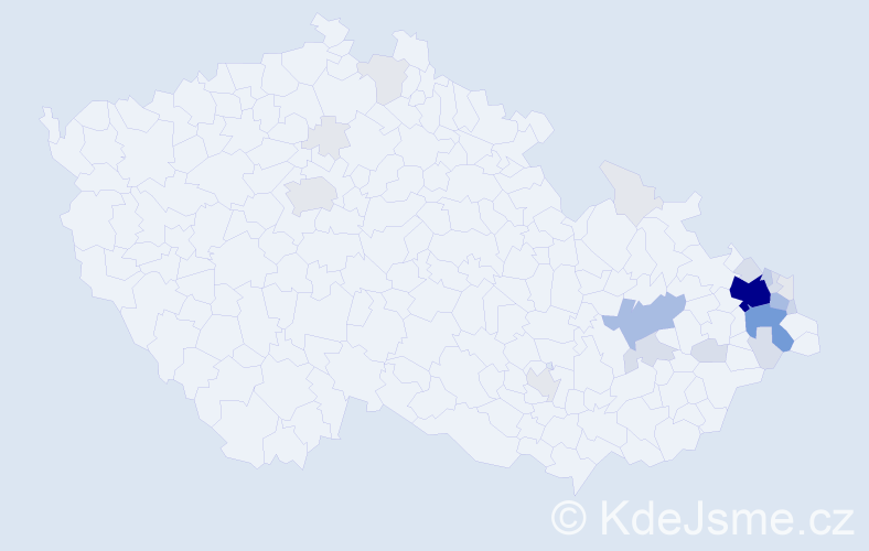 Příjmení: 'Vozňáková', počet výskytů 89 v celé ČR