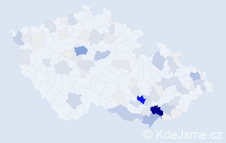 Příjmení: 'Strmisková', počet výskytů 409 v celé ČR