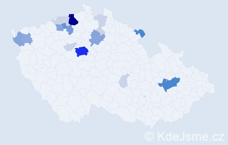 Příjmení: 'Tietze', počet výskytů 60 v celé ČR