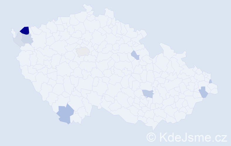 Příjmení: 'Adamjáková', počet výskytů 19 v celé ČR