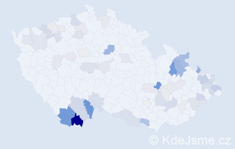 Příjmení: 'Papajová', počet výskytů 149 v celé ČR