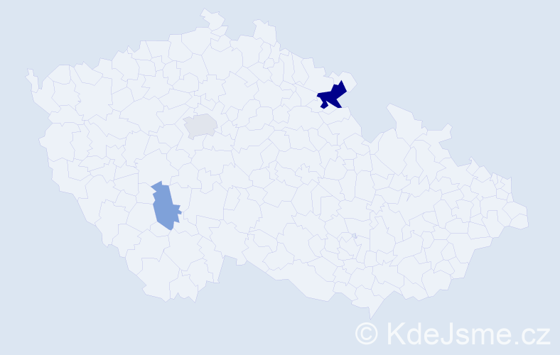 Příjmení: 'Cepr', počet výskytů 14 v celé ČR