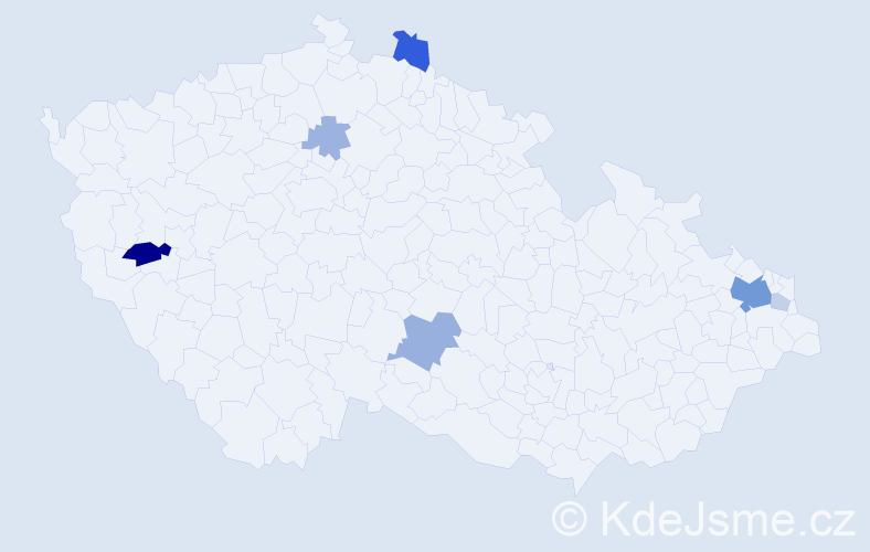 Příjmení: 'Belinová', počet výskytů 18 v celé ČR