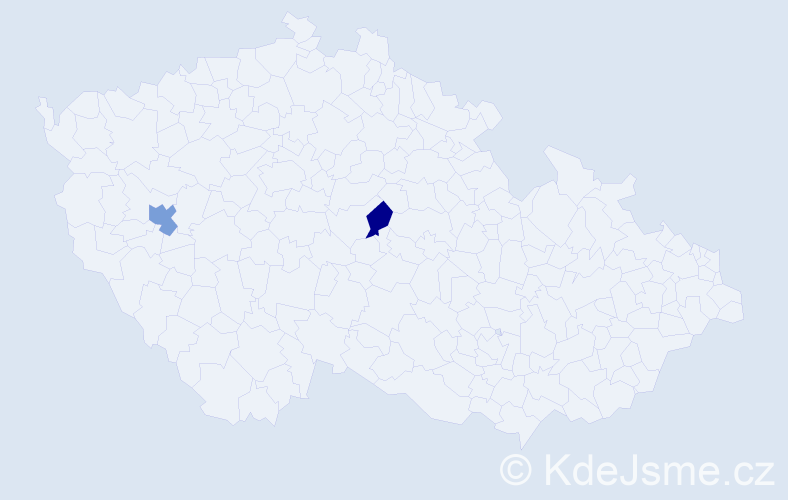 Příjmení: 'Kellarová', počet výskytů 5 v celé ČR