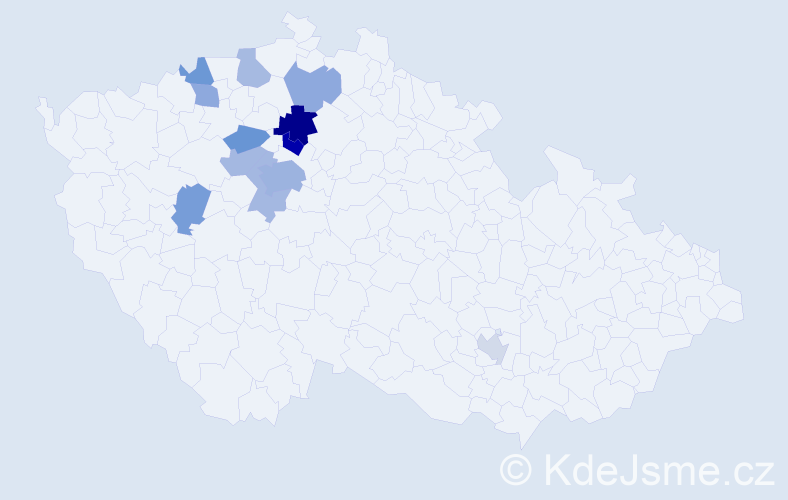 Příjmení: 'Konětopská', počet výskytů 22 v celé ČR