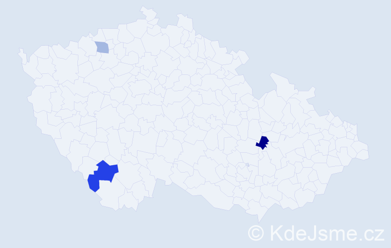 Příjmení: 'Rea', počet výskytů 4 v celé ČR