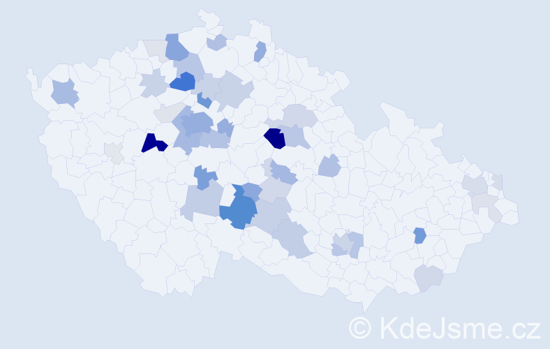 Příjmení: 'Kautská', počet výskytů 125 v celé ČR