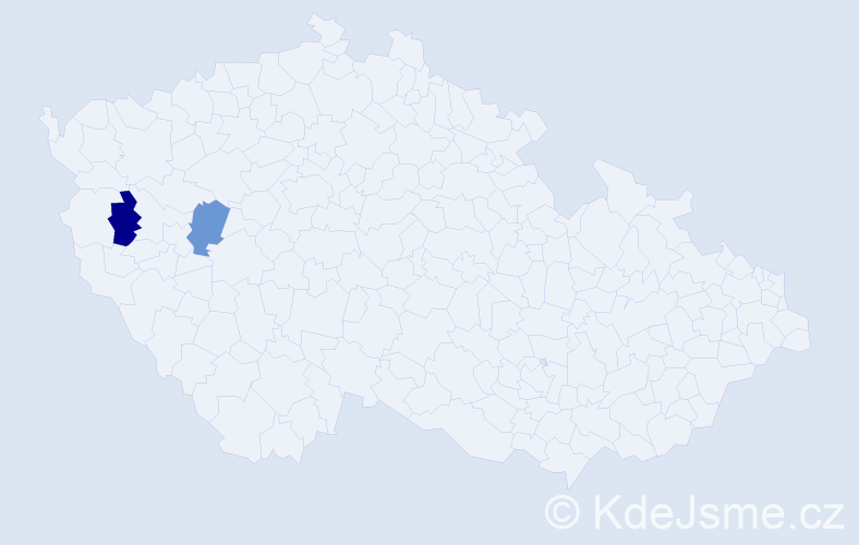Příjmení: 'Unetičová', počet výskytů 4 v celé ČR