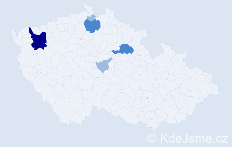 Příjmení: 'Rybczuk', počet výskytů 10 v celé ČR