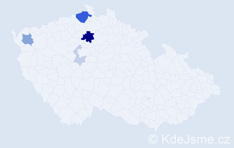 Příjmení: 'Kalfářová', počet výskytů 13 v celé ČR