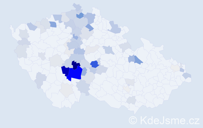 Příjmení: 'Kroužková', počet výskytů 212 v celé ČR
