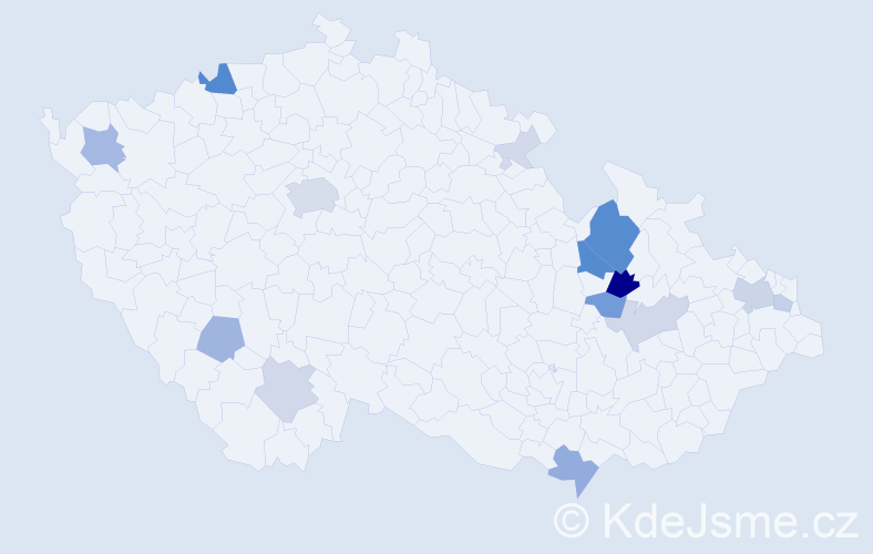 Příjmení: 'Dražný', počet výskytů 53 v celé ČR