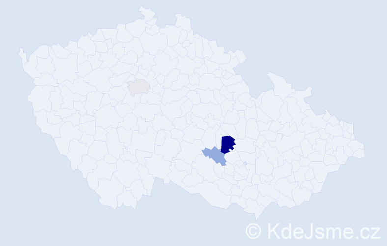 Příjmení: 'Děda', počet výskytů 12 v celé ČR