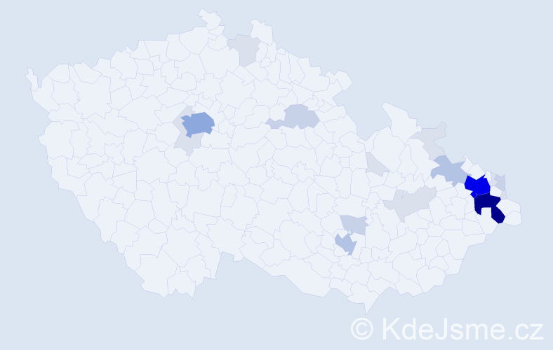 Příjmení: 'Golka', počet výskytů 68 v celé ČR