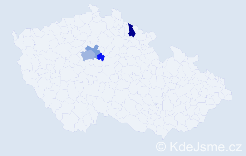 Příjmení: 'Karavan', počet výskytů 25 v celé ČR