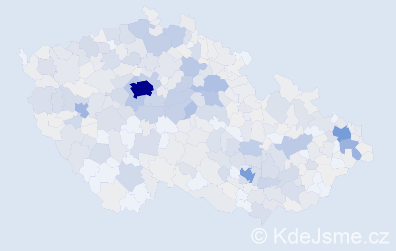 Příjmení: 'Havránek', počet výskytů 2163 v celé ČR