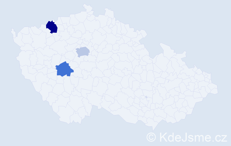 Příjmení: 'Wosyková', počet výskytů 5 v celé ČR