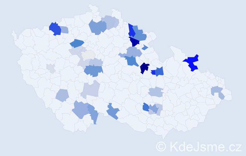 Příjmení: 'Leder', počet výskytů 84 v celé ČR