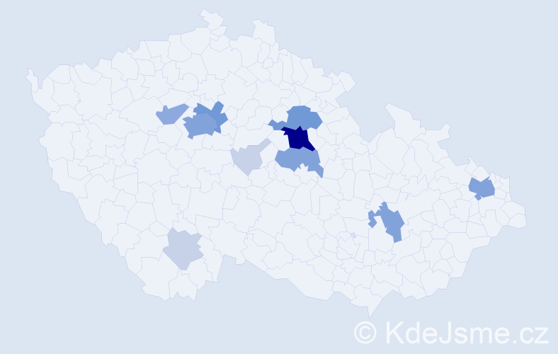 Příjmení: 'Ujec', počet výskytů 36 v celé ČR