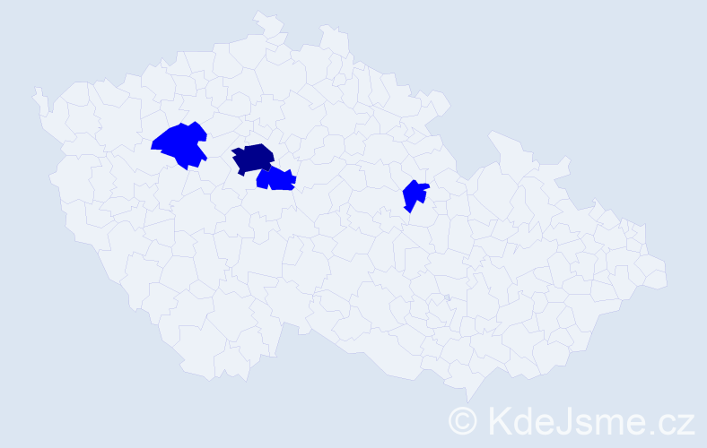 Příjmení: 'Nosaczynski', počet výskytů 5 v celé ČR