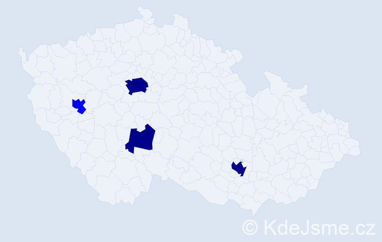 Příjmení: 'Awad', počet výskytů 7 v celé ČR