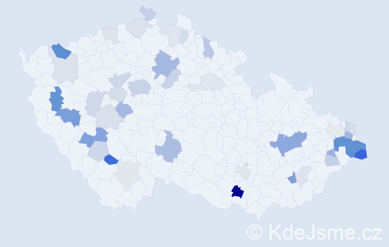 Příjmení: 'Malik', počet výskytů 102 v celé ČR