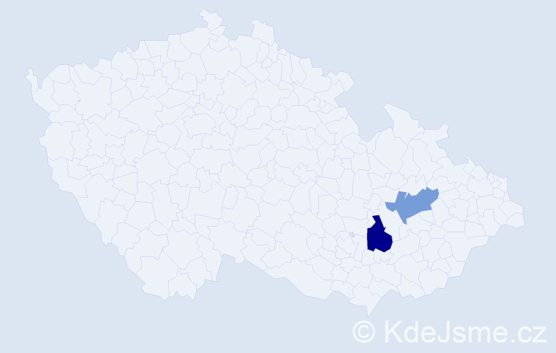 Příjmení: 'Annuš', počet výskytů 5 v celé ČR