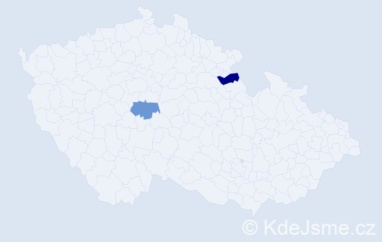 Příjmení: 'Nedeljaková', počet výskytů 2 v celé ČR
