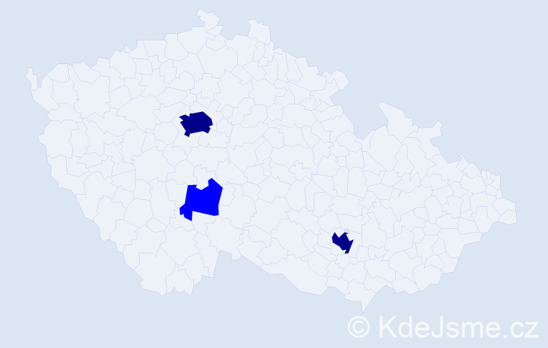 Příjmení: 'Mištinová', počet výskytů 5 v celé ČR