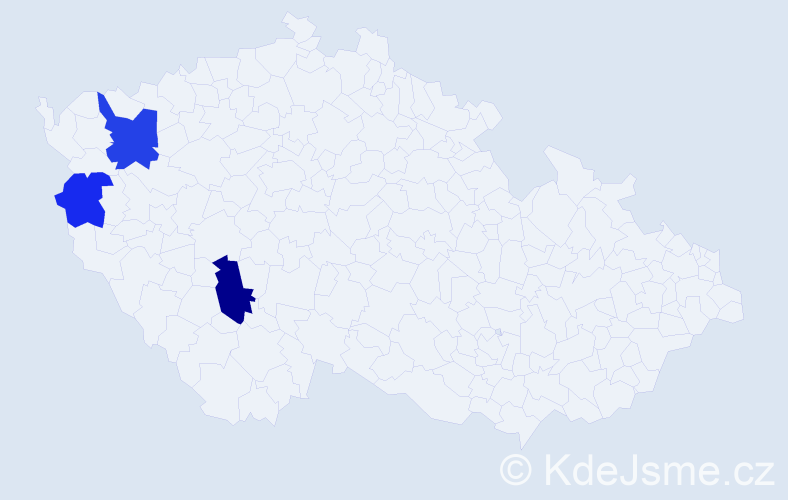 Příjmení: 'Spitzl', počet výskytů 5 v celé ČR