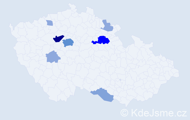 Příjmení: 'Pajskrová', počet výskytů 35 v celé ČR