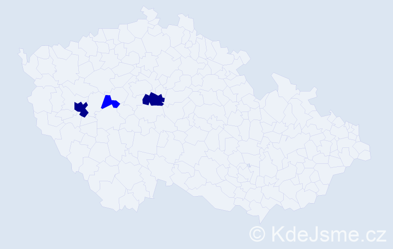 Příjmení: 'Kondvár', počet výskytů 5 v celé ČR